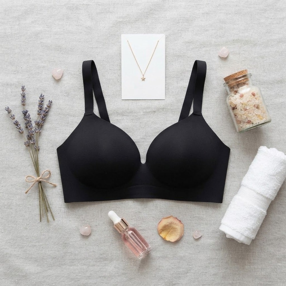Soma Enbliss Wireless Bra Black Seamless Contoured Cup 40B 570148964